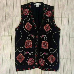 90s Claudia D. Holiday Jeweled Sweater